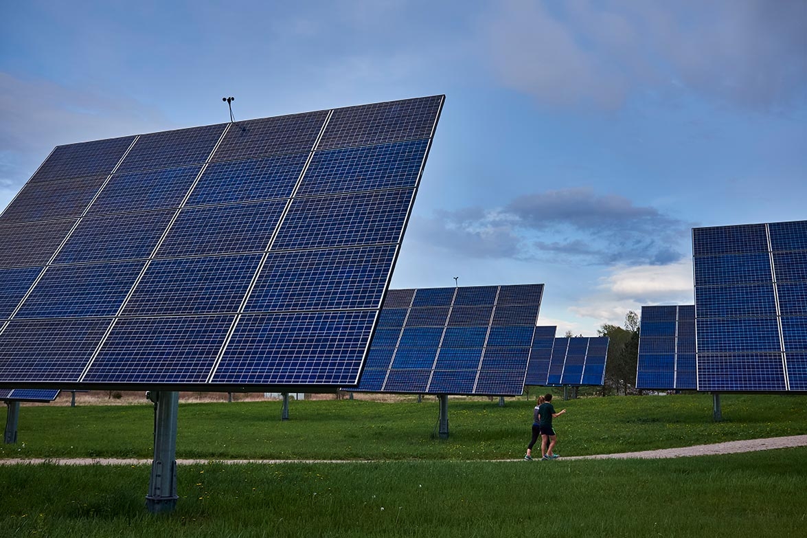Photo of solar panels at Middlebury College