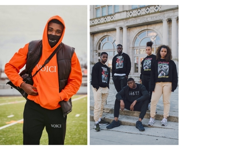 Jordan Saint-Louis and his VOICI brand models