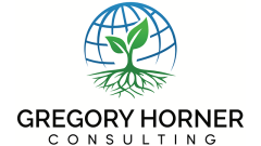 Greg Horner Consulting: small sapling with roots backed with a globe