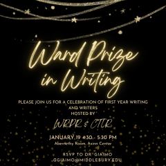 invitation with stars and glowing letters