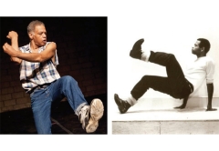 To photos of Ishmael Houston-Jones dancing: One from the present and one from when he was younger.