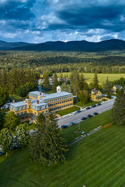 Aerial view of Bread Loaf campus in Ripton, VT