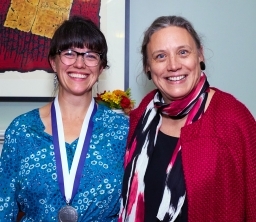 Kerri Louray Duquette-Hoffman and President Laurie Patton
