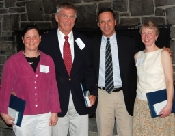 Ron Liebowitz with recipients Liz Cronin, Mickey Heinecken, and Susan Vigne