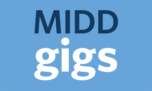 Midd Gigs (navy and white text on a light blue background)
