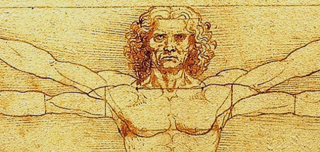 Da Vinci's sketch of man