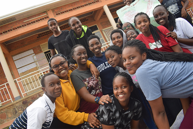 Francoise with Students