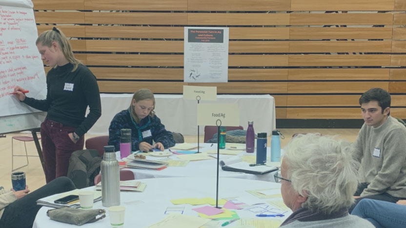 Students workshop with the community as part of a New Perennials project.