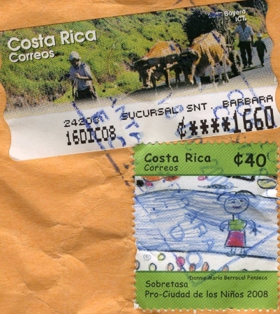 stamp from costa rica