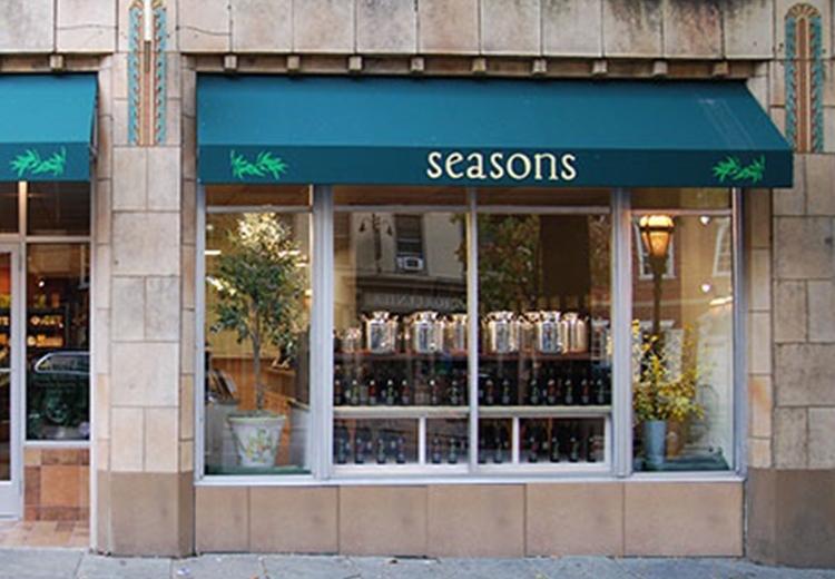 Storefront for with green awning