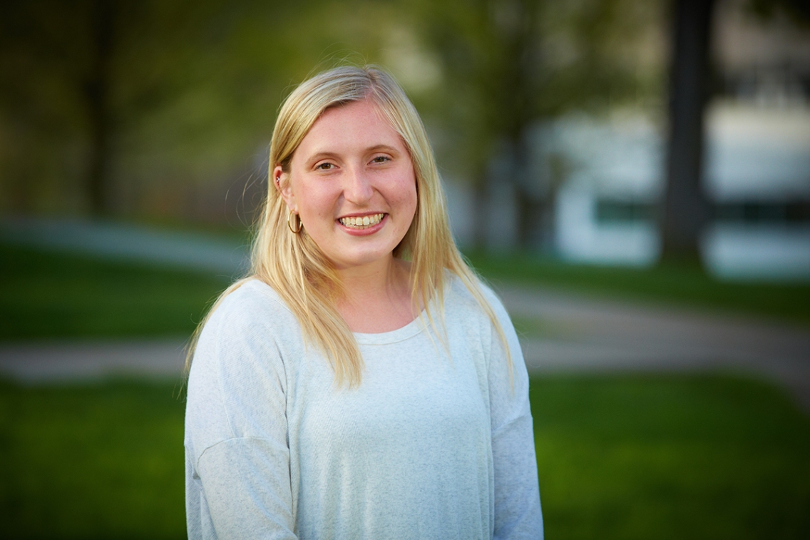 Eleanor Pontikes, a Middlebury first-year student, took the new course titled Digitizing Folk Music History.