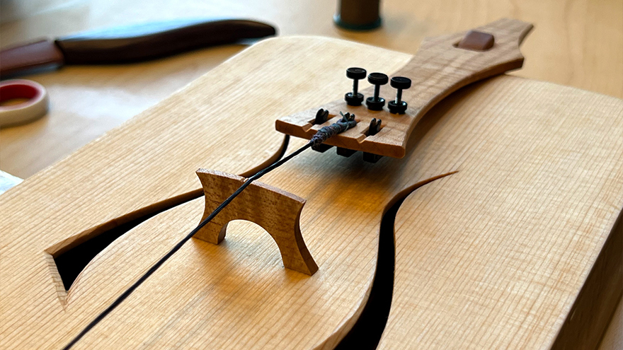 Photo of a custom-made lyre
