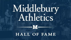 A logo of the Middlebury College Athletics Hall of Fame.