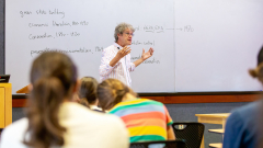 Professor Christopher Klyza Teaching in front of classroom