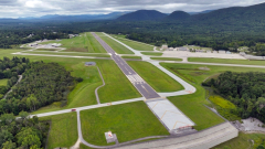 Overhead photo of Rutland, Vermont, airport