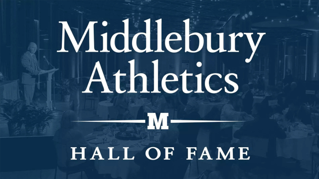 A logo of the Middlebury College Athletics Hall of Fame.