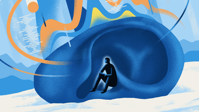 Illustration of an ear, listening