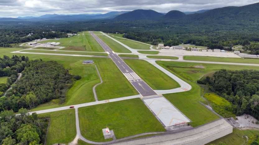 Overhead photo of Rutland, Vermont, airport