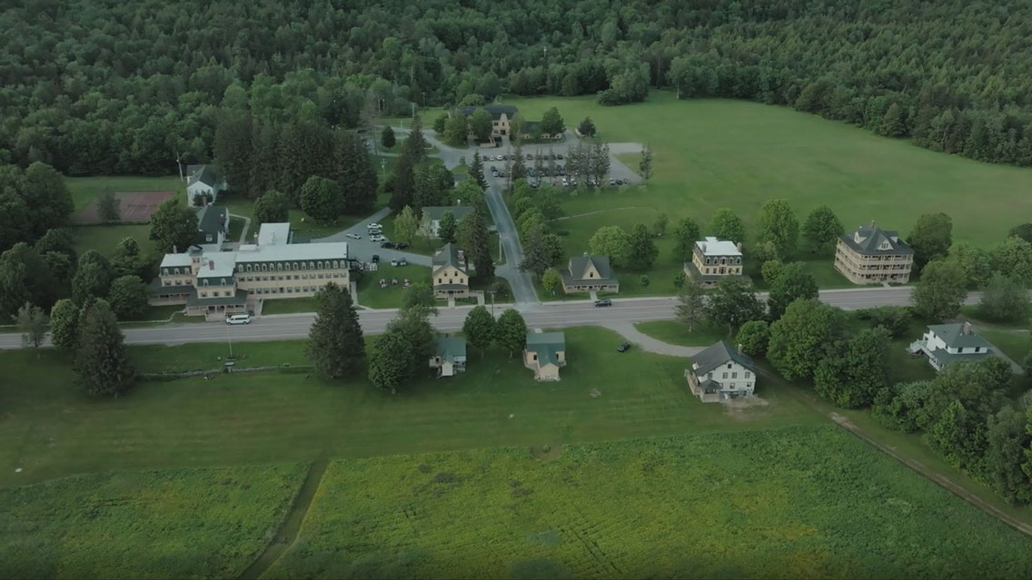 aerial view Bread Loaf campus.