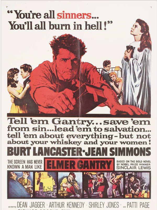 Movie poster for Elmer Gantry