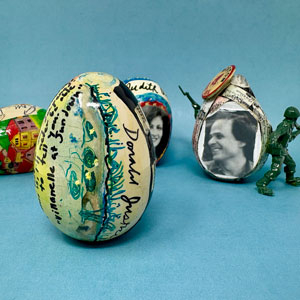 colorful painted eggs